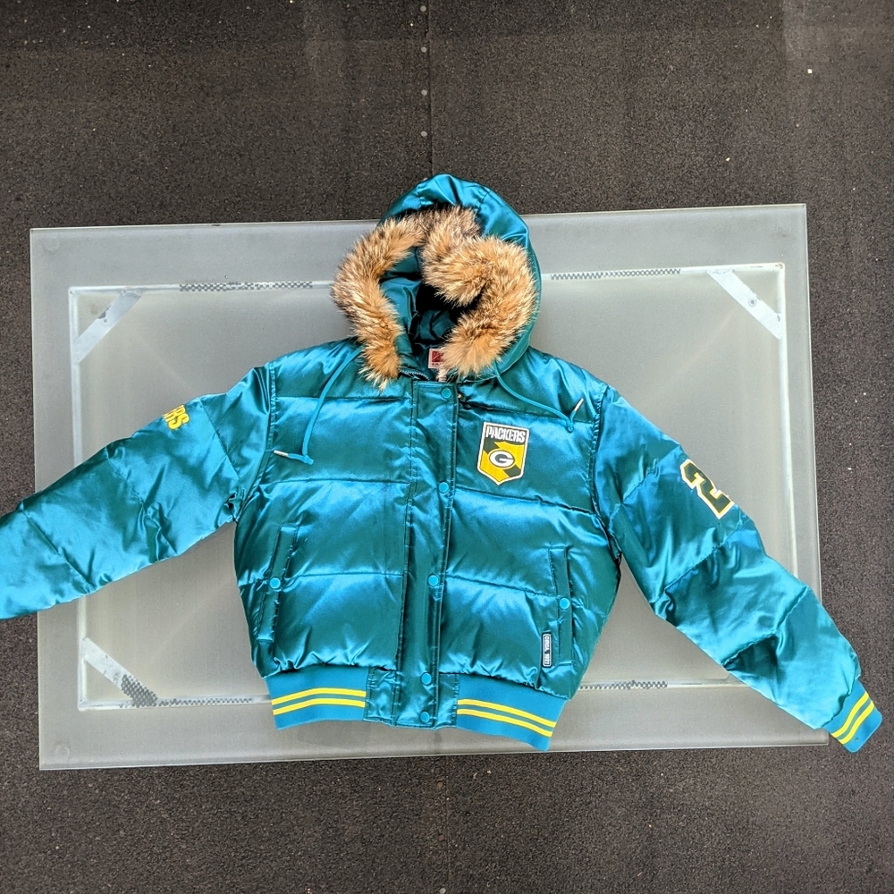 Packers Bomber Satin Coat